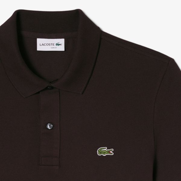 Lacoste Slim Fit Poloshirt Braun – Bild 5