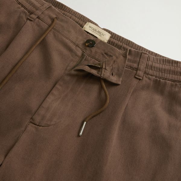 Woolrich Linen Blend Milton Hose Braun – Bild 5