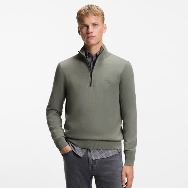Boss Kanobix Zip Mock Sweater Anthrazit – Bild 2