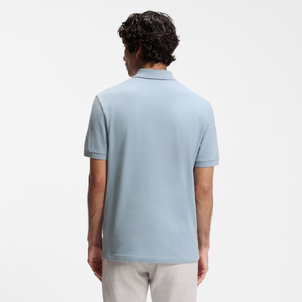 Boss Passerzip Poloshirt Hellblau – Bild 3