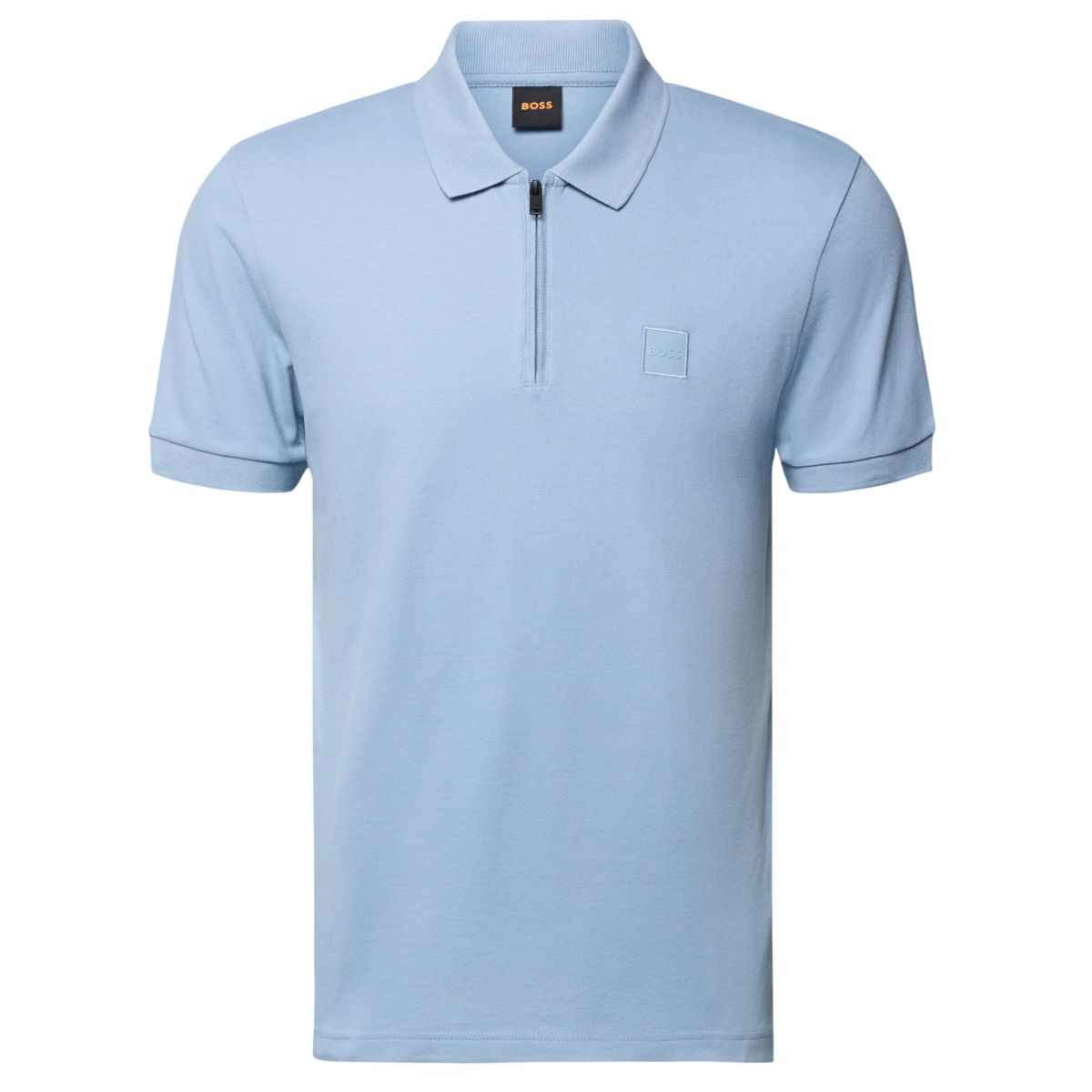 Boss Passerzip Poloshirt Hellblau