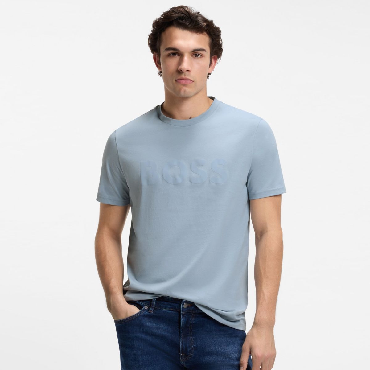 Boss Thinking T-shirt Hellblau – Bild 2