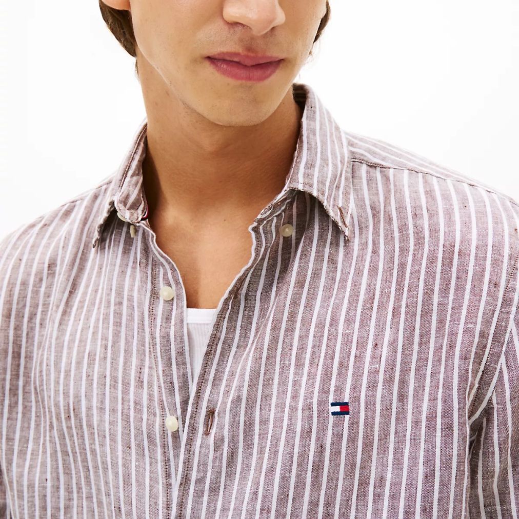 Tommy Hilfiger Linen Bengal Stripe Braun – Bild 4