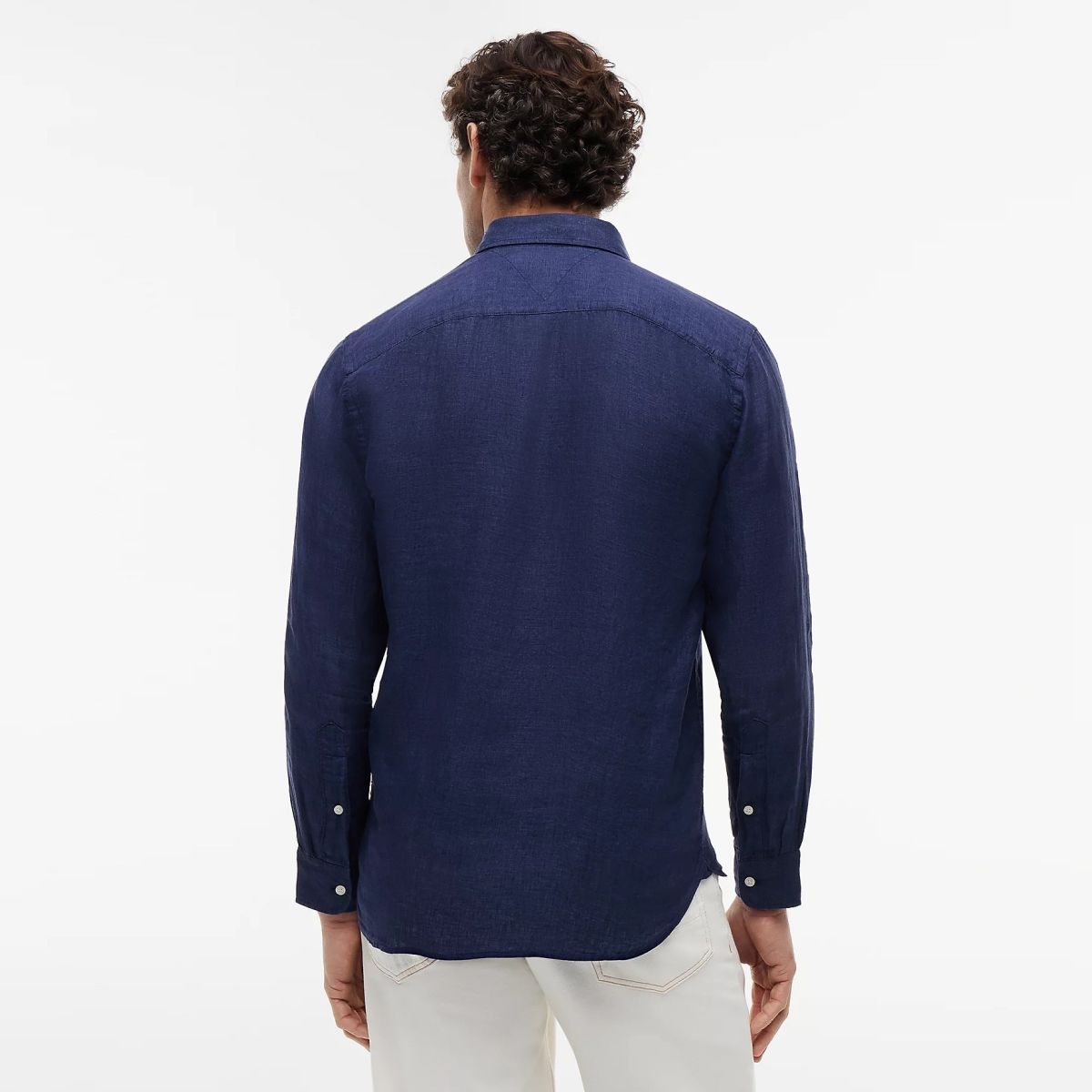 Tommy Hilfiger Pigment Dyed Solid Hemd Marine – Bild 3