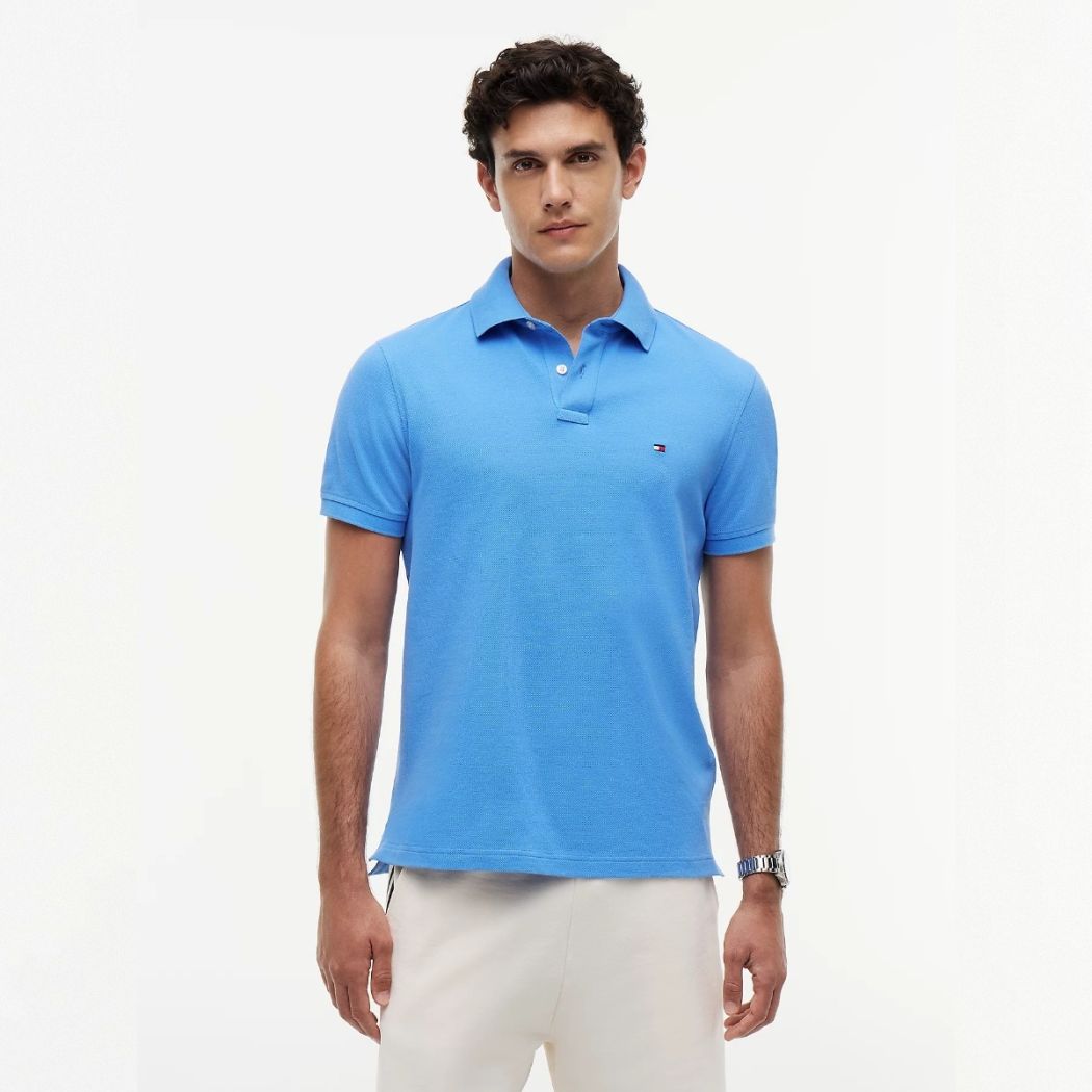 Tommy Hilfiger Regular Poloshirt Blau – Bild 2
