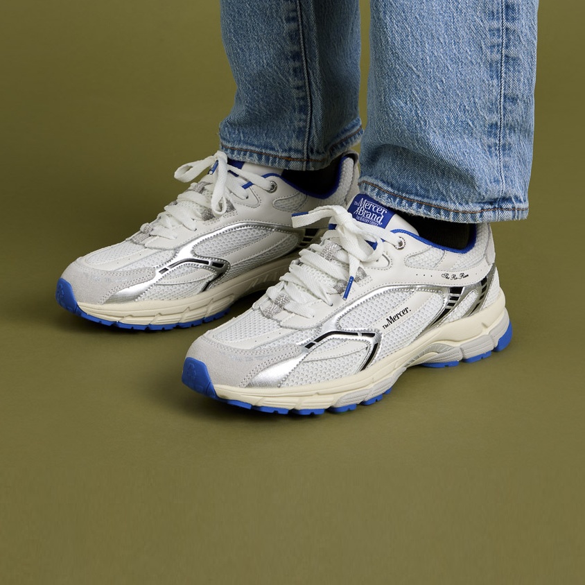 The Mercer Brand The Re-Run Weiß Silber Sneaker Weiß/Blau – Bild 2